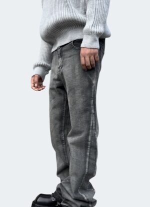 JEANS FLARED 5 Gray