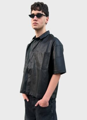 Leather Shirt Black