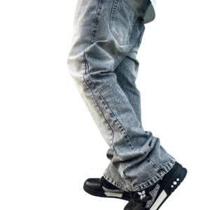 JEANS FLARED 5 Gray New