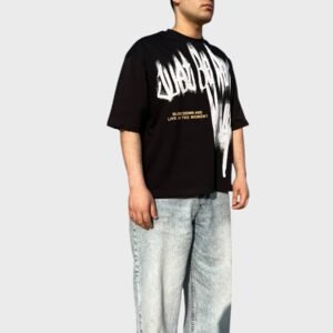 Black Boxy Graffiti T-shirt