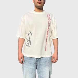 White Boxy “oh “ T-shirt