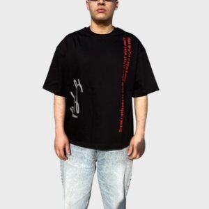 Black Boxy “oh “ T-shirt