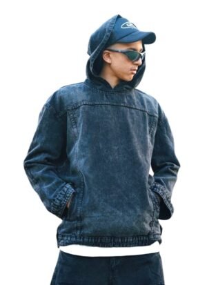 Black Denim Hoodie